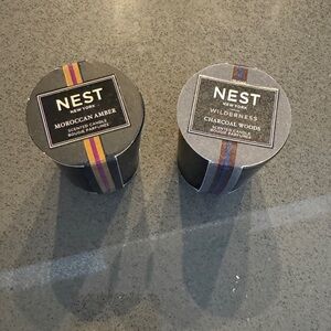 NEST Fragrances Moroccan Amber and Charcoal Woods Candles